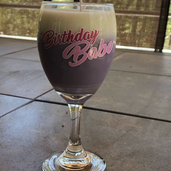 Hand Poured Birthday Babe Layered Soy Candle - Picture 2 of 5